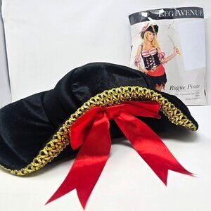 $105 Leg Avenue Rogue Pirate Costume XS Dress Puffed Sleeves & Hat Used Once
